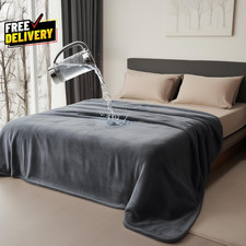 Waterproof Throw Blanket Leakproof Spill Proof Flannel Reversible 40x60 Gray  