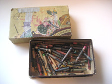 Lot of Vintage Crayola Crayons Retired Colors Johnston Candy Chocolate Box