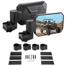 UTV Side Mirrors with 1.6" to 2" Roll Bar Cage, Adjustable SXS Rearview Side