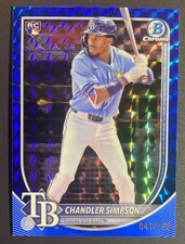 Chandler Simpson 2025 Bowman Chrome #18 BLUE GEOMETRIC REFRACTOR  /150 Rookie