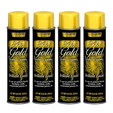 Chase 8-1/2-Ounce Brilliant Finish Metallic Spray Enamel, 24-Karat Gold. 4 count