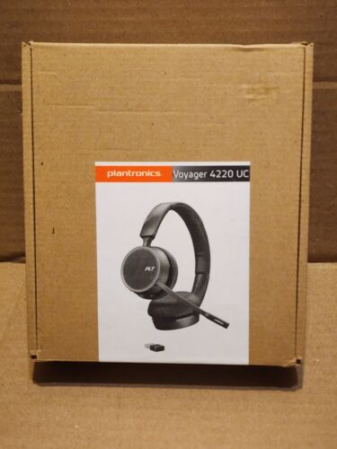 Plantronics Voyager 4220 UC B4220 USB-A Dual Ear Headset Headphones - Picture 2 of 10
