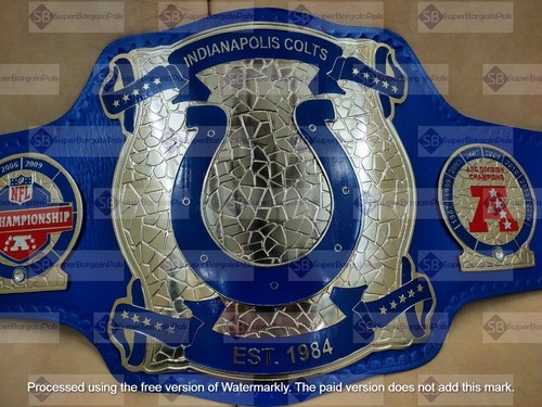 Indianapolis Colts Championship Belt 2mm brass - Picture 3 of 5