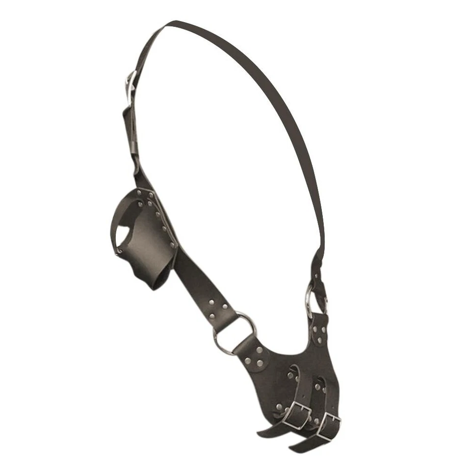 Nuevo Cuero Medieval Cosplay Pirata Pistola Funda Cinturón Funda Cinturón Correa para el Hombro Foto 3 de 4