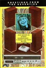 John Denver in 8-Track Quadrophonic Reproduction Postcard Greetings from 70's