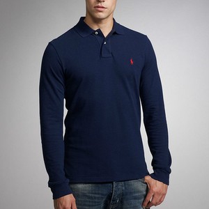 polo shirt sleeve ralph lauren navy newport slim custom