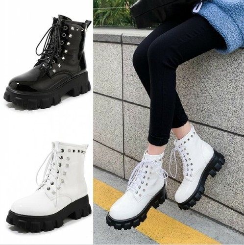 Women Studded Chunky Low Heel Ankle