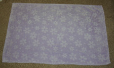 Little Miracles PURPLE EMBOSSED FLOWERS BABY BLANKET Lavender 30" x 44" Lovey