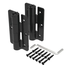 3.125 In. X 4.875 In. Aluminum Black Standard Butterfly Hinge (2-Pack) BOERBOEL