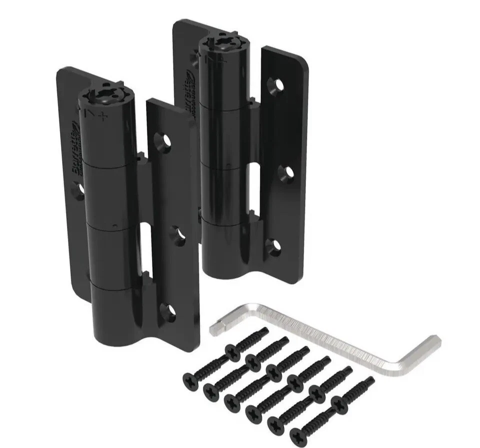 BARRETTE OUTDOOR LIVING 3.125 In. X 4.875 In. Aluminum Black Standard Butterfly Hinge (2-Pack) BOERBOEL