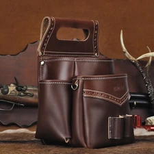 Tourbon Leather Cartridges Bag Shells Holder Case Shooting Ammo Carry Pouch