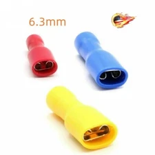 Fully Female Spade Terminals Crimp Connectors 22-10AWG RED BLUE YELLOW 50/100PCS