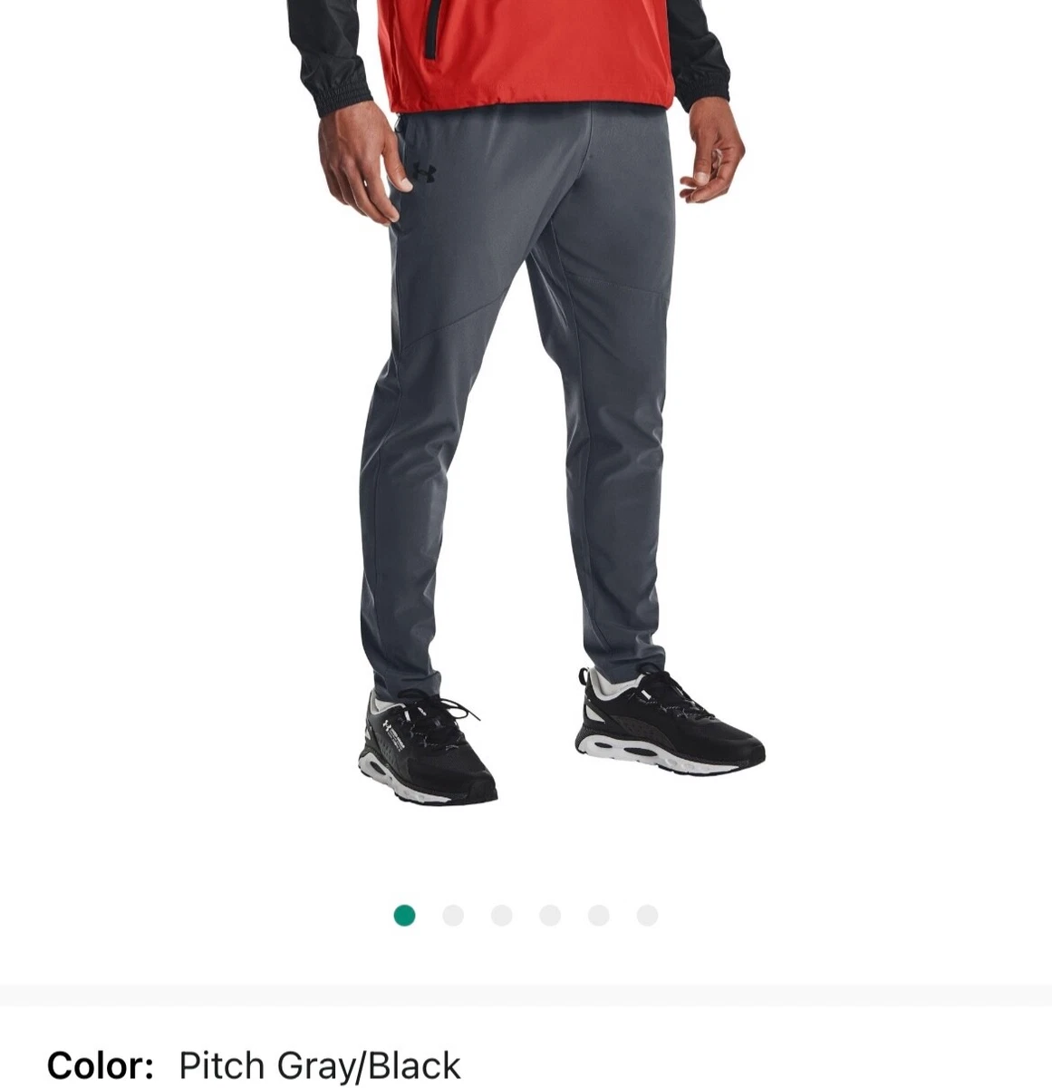 Under Armour Men's UA WG stretch Woven Pants RETAIL $79.99 Dark grey