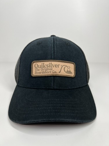 Quiksilver trucker cap hat black Original Board Short Co adjustable one size