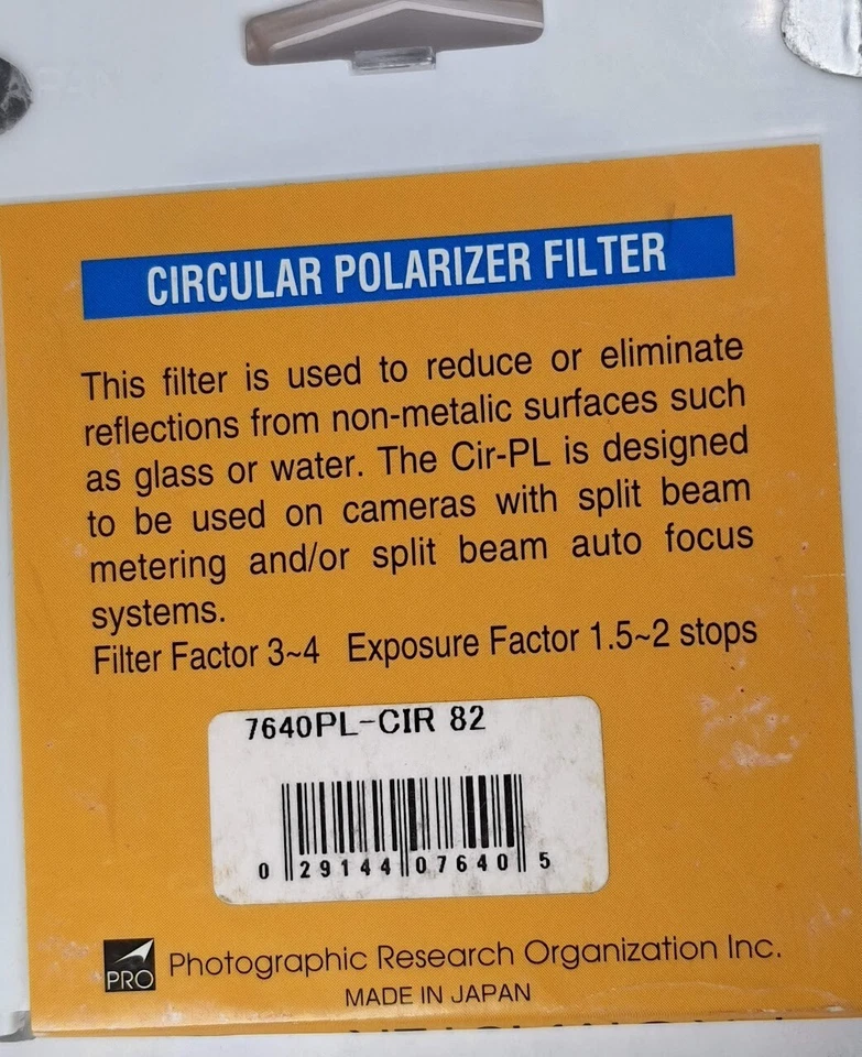 82mm Circular Polarizer CPL Glass Lens Filter P-CL 82 mm Polarizing Pol E82 E-82 - Image 4 of 4