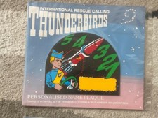 Thunderbirds Personalised Name Plaque Alan Tracy TB3 Thunderbird 3 Gerry Anderso