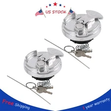 2 PCS 600212 LEVER STYLE LOCKING FUEL CAP 4" SET FOR PETERBILT