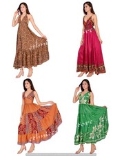 Vintage Silk Wrap Maxi Dress Bohemian Magic Women Dress Halter Wedding Dress 5