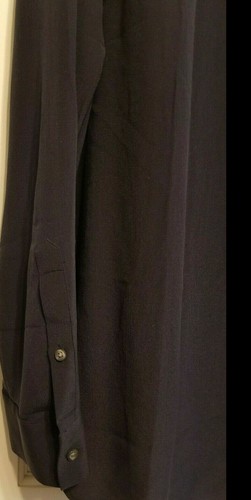 Ann Taylor Boat-neck Silk Roll Sleeve Top, Navy, Solid, 100% Silk, Size L, NWT - Picture 9 of 10