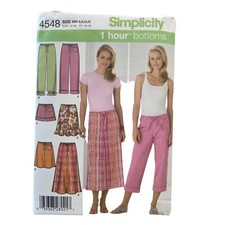 Simplicity Sewing Pattern 4548 Pants Shorts Skirts Misses Size 6-12