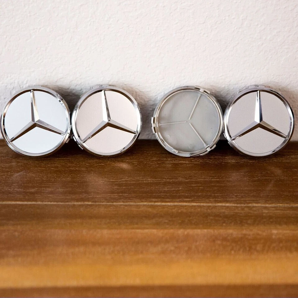 75mm fit Original Mercedes Benz Hub Cover Wheel Hub Cover 4x Set Titanium Silver - Image 2 of 4