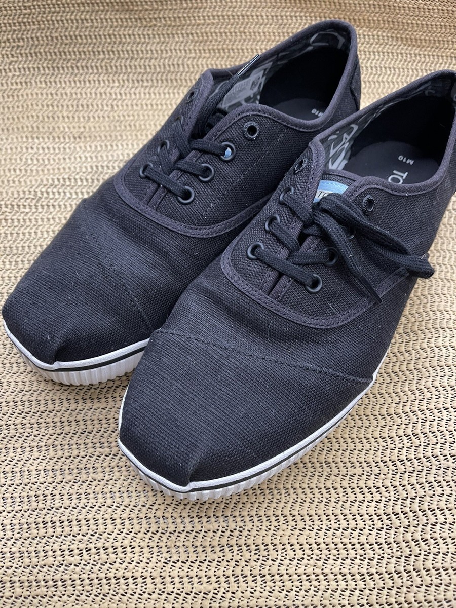 Toms Mens Cordones Indio 10014441 Black Canvas Casual Toms Mens Cordones Indio 10014441 Black Canvas Casual