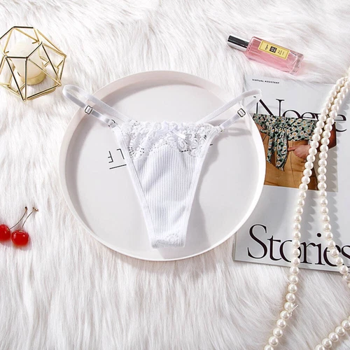 Paquete de 6 bragas de encaje sexy para mujer calzoncillos tanga ropa interior lencería - Imagen 12 de 17