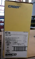 Erico/Caddy K-16 Conduit Hanger Clip, for 1" EMT, Box of 100