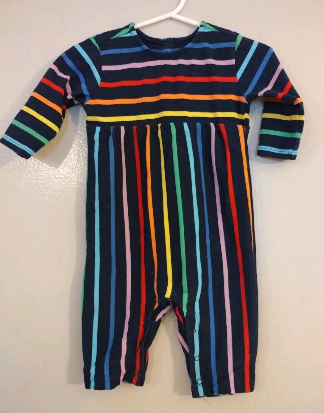 Baby Romper Jumpsuit Rainbow Striped Explorer 3-6 M Multicolor Primary Brand-image
