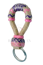 Rider Vivan-Handmade Braided 16 Plaits Natural Cow Rawhide Key Chain