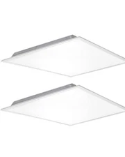 2 Pack 2x2 Ft Led Flat Panel Light 40w 5200lm 5000k Daylight 100277v Recessed 