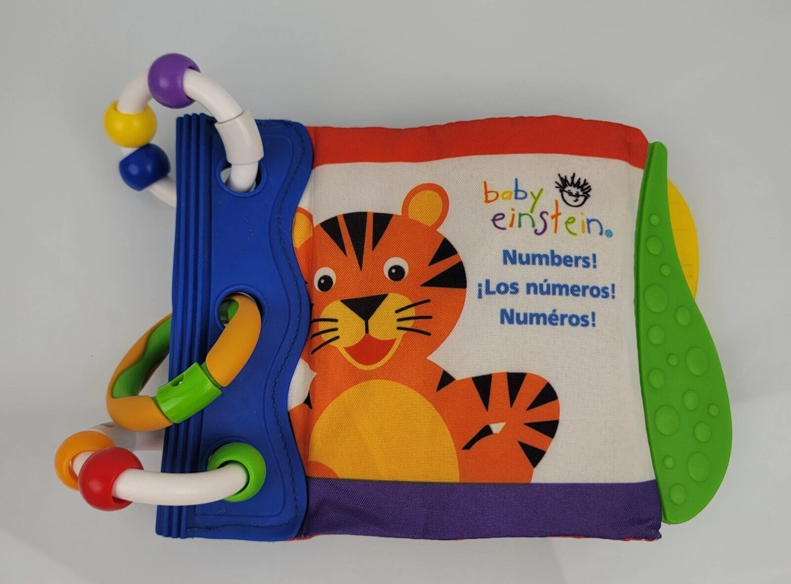 Baby Einstein Numbers Soft Crinkle Cloth Book Teether Teething Toy Baby Toddler