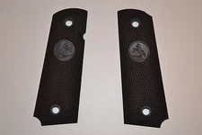 OEM FACTORY NEW COLT 1911 1991 GOVERNMENT BLACK RUBBER GRIPS W RAMPANT COLT