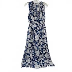 GAP Blue White Floral Sleeveless Maxi Dress | Women’s M