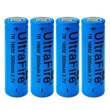 UltraFire Rechargeable Battery 3.7V Flat Top 3000mAh Lithium Batteries Cell