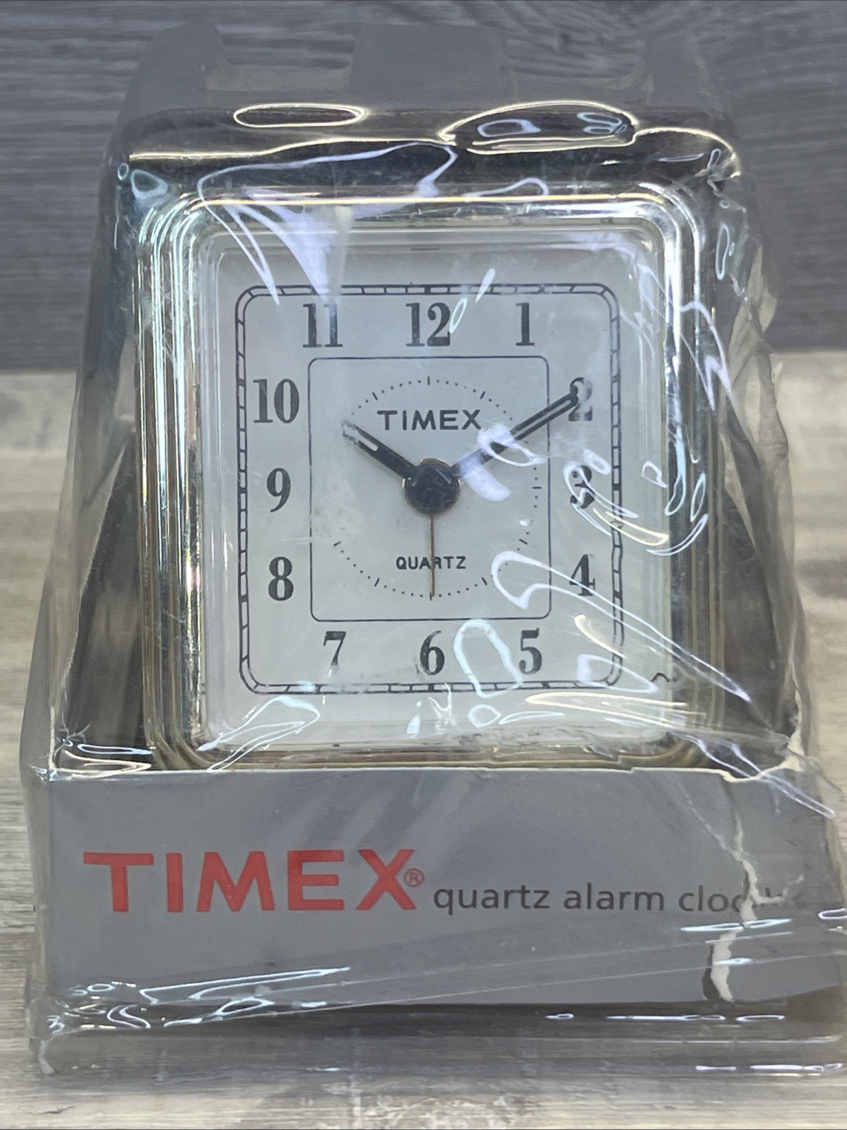 Vintage Timex Quartz Travel Alarm Clock Brown Super Slim Snooze Analog New 3527T