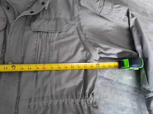 Vtg Orvis Mens Safari Fishing Military Utility Jacket Olive Green XL Packed Hood - Picture 8 of 21