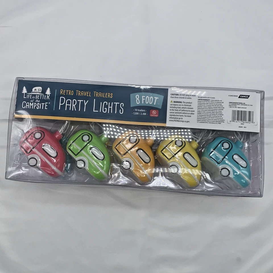 Новый Camco RV ретро путешествий трейлер вечеринки огни кемпер тент кемпинг упаковка 10 - Изображение 3 из 3