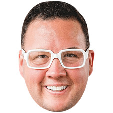 Graham Elliot Bowles (Smile) Celebrity Mask, Flat Card Face, Fancy Dress Mask