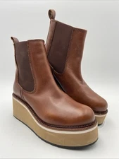 Diba True She Nah Round Toe Wedge Booties Womens Size 7 M Casual Boots 22630-213