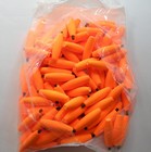 Comal 250OR-100 2-1/2" x 5/8" Orange Torpedo Float With Pegs Inserted Bag of 100