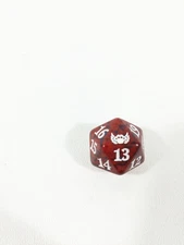 MTG d20 Spindown 20-sided Life Counter die dice Streets of New Capenna Red