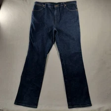 NWT Wrangler Cowboy Cut Slim Fit Stretch Blue Denim Jeans Mens Size 40x34