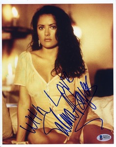 Photo Signée De Salma Hayek - Reproduction 11x8 Couleur, Thème Artistique