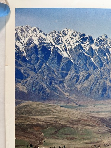 Queenstown and Lake Wakatipu 16x24 Vintage 1973 New Zealand Travel Poster - Picture 4 of 17