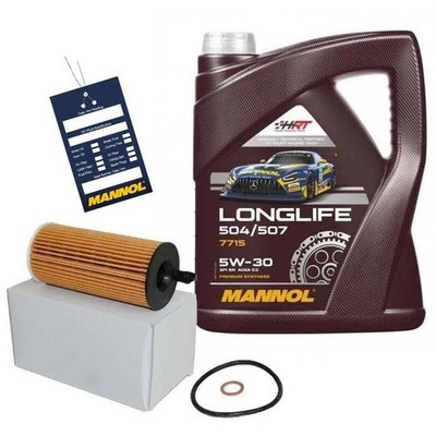 Ölwechsel-Kit Ölfilter für BMW 1er 3er 4er 5er mit 5L Mannol 5W30  Longlife-04
