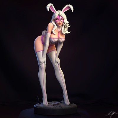 White Rabbit 1/6 Scale Hand Painted Handmade Collectible Figure Statue
