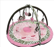 Portable Play Gym Activity Mat with Toys for Baby Toddlers - Elephant Lion