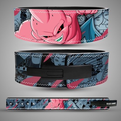 Majin Buu  Weightlifting Belt Naruto Anime Lifting Belt Leather Gym Belt