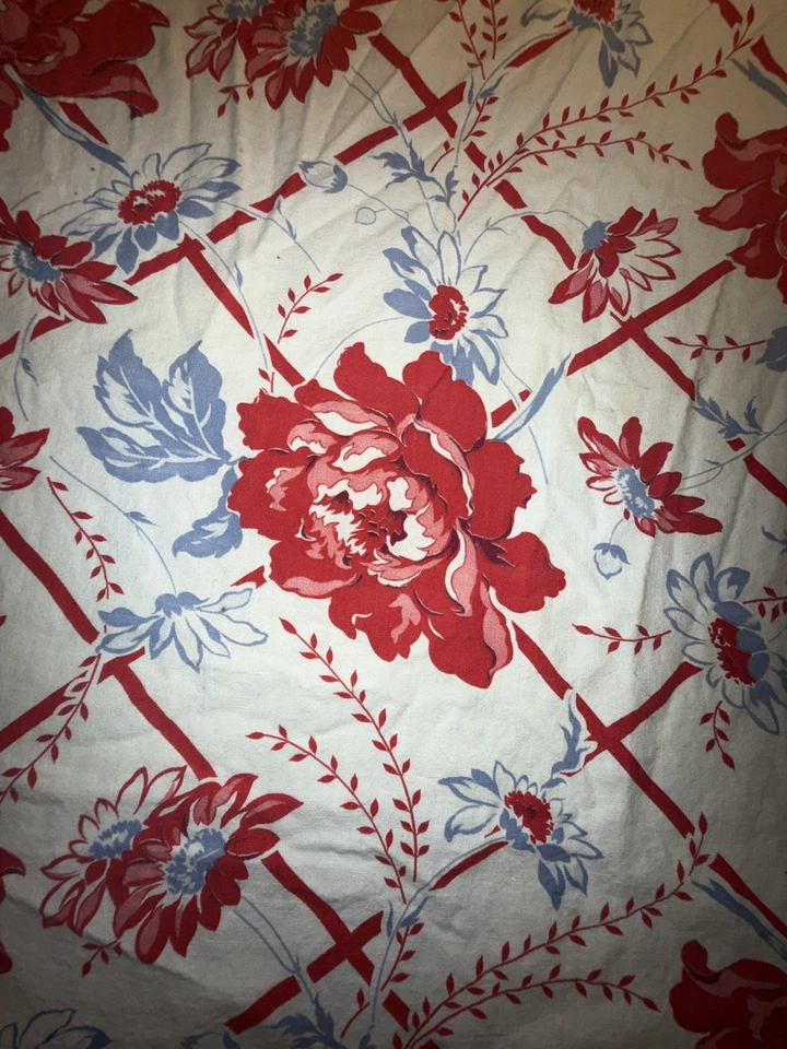 Mantel oblongo vintage peonía hoja de laurel celosía patrón brillante 58x45" Foto 3 de 4